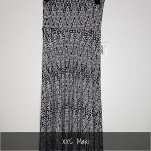 LuLaRoe Maxi Skirt XXS Black and White NWT
